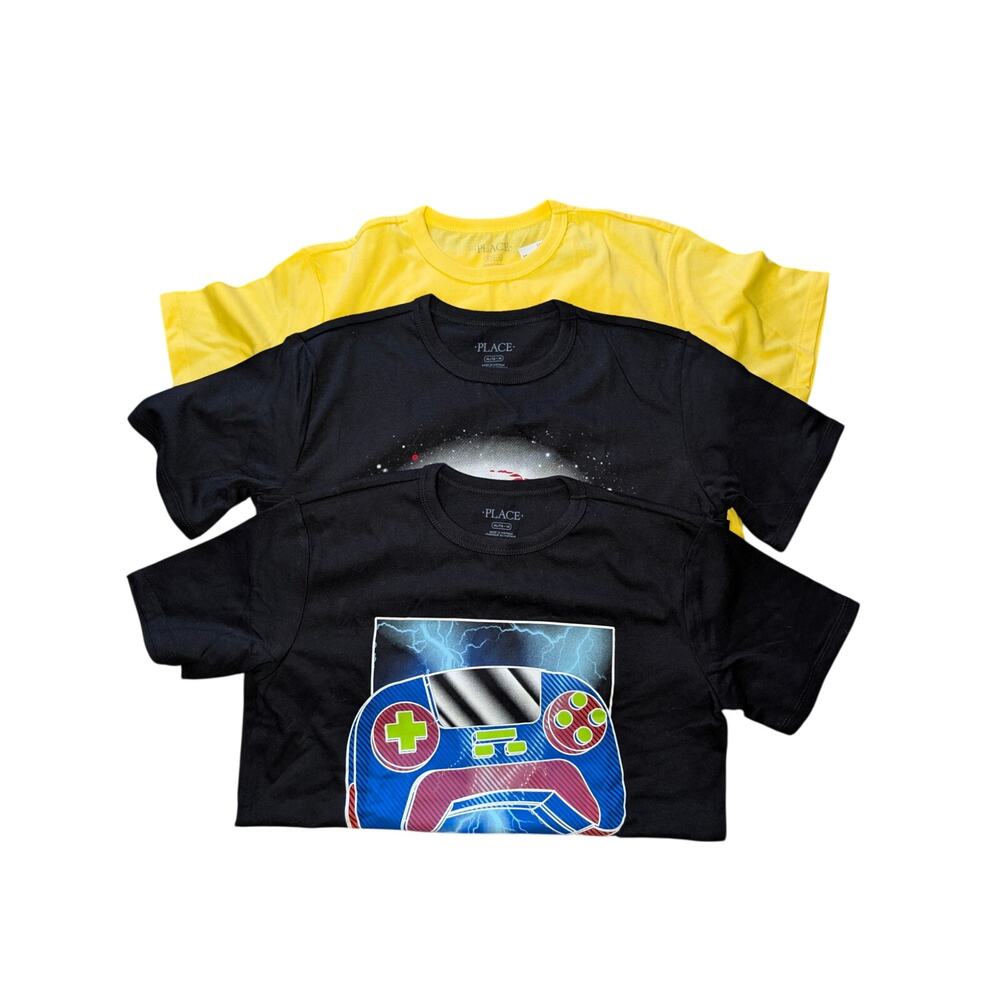 Children's Place Boys Tops, 3 Ct Sports & Gamer Short Sleeve T-shirts, XL(14)